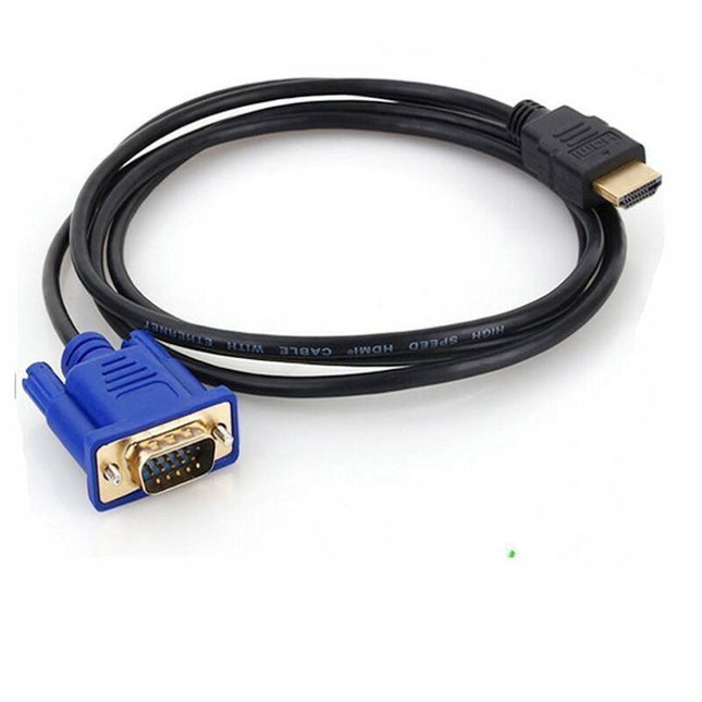1.8m HDMI to VGA Cable - HD Video Adapter Cable with Audio Support.