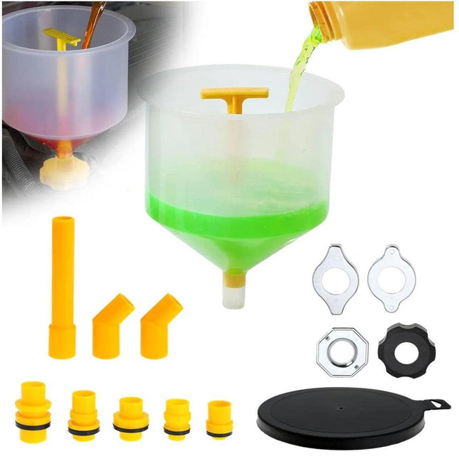 15PCS Coolant Funnel Kit - Universal Radiator Filling Funnels with Adapters.