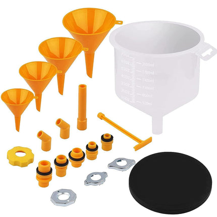 15PCS Coolant Funnel Kit - Universal Radiator Filling Funnels with Adapters.