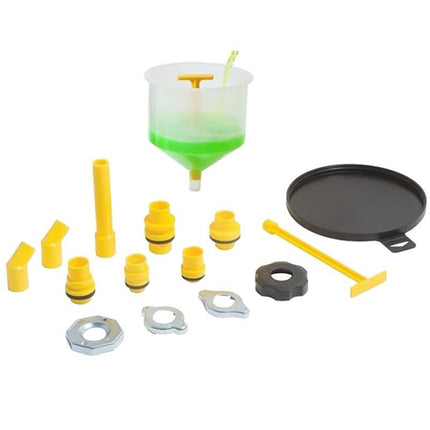 15PCS Coolant Funnel Kit - Universal Radiator Filling Funnels with Adapters.