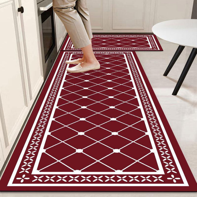 Kitchen Rug 2-Piece Set - Non-Slip, Water-Absorbent & Oil-Resistant Floor Mats.