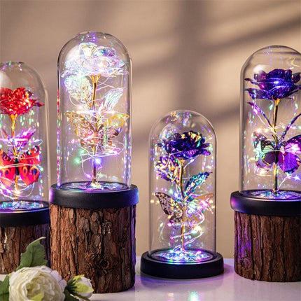 Purple & Silver Butterfly Lantern - Festive Decorative LED Light.