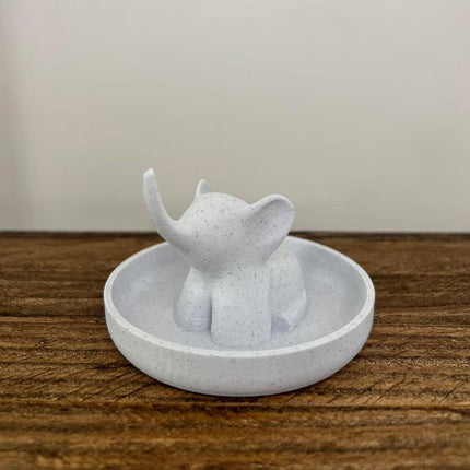 Elephant Jewelry Dish with Decorative Ring Holder and Tray Adorable Elephant Ring Organizer Tray for Jewelry Keep Ring Dish and Holder.