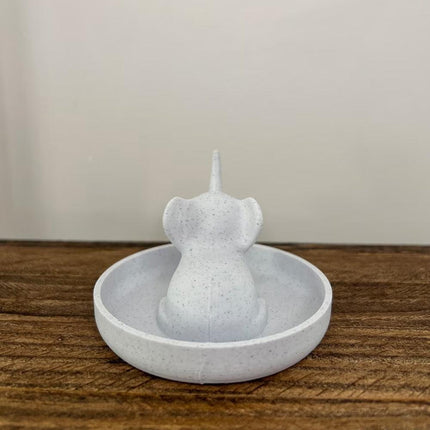 Elephant Jewelry Dish with Decorative Ring Holder and Tray Adorable Elephant Ring Organizer Tray for Jewelry Keep Ring Dish and Holder.