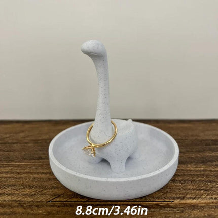 Dinosaur Jewelry Holder for Adorable Ring Display Cute Dino Ring Stand for Ring Storage Dino Ring Organizer Jewelry Display Ring Dish Tray.