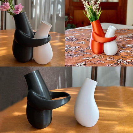 3D printedHugging Vases, decorative vase, suitable for office and home desktop flower pots, a gift for illustration enthusiasts, Valentine's Day, Mother's Day, Easter gift..
