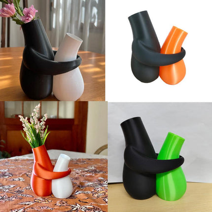 3D printedHugging Vases, decorative vase, suitable for office and home desktop flower pots, a gift for illustration enthusiasts, Valentine's Day, Mother's Day, Easter gift..