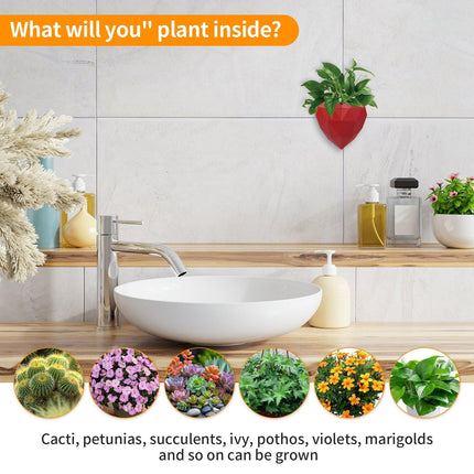 Wall Mounted Planter - NO DRILLING,Houseplant Wall Display Ideas,3D Printed Wall Planter with Drainage Tray.