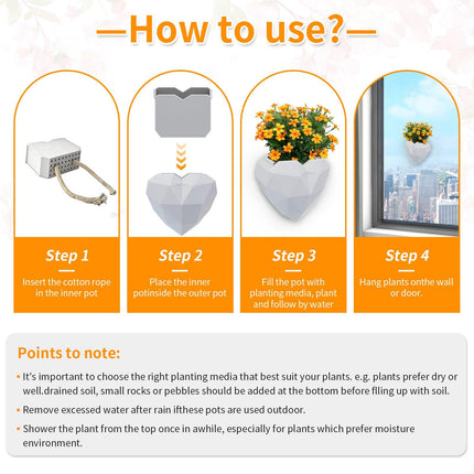 Wall Mounted Planter - NO DRILLING,Houseplant Wall Display Ideas,3D Printed Wall Planter with Drainage Tray.