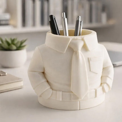 Hirt & Tie Pen Holder – Stylish 3D Printed Desk Organizer.