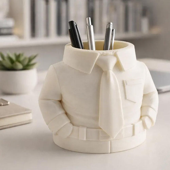 Hirt & Tie Pen Holder – Stylish 3D Printed Desk Organizer.