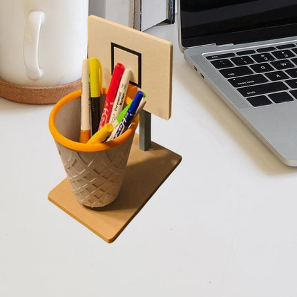 Large Basketball Net Pencil Holder with Backboard.