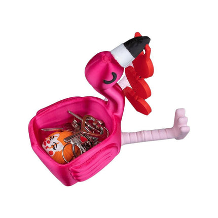 Romantic Flamingo Couple Figurine | Cute Love Decor Sculpture | Valentines Gift | Small Item Storage Container.