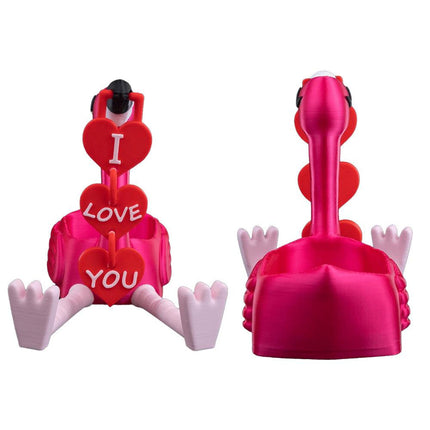 Romantic Flamingo Couple Figurine | Cute Love Decor Sculpture | Valentines Gift | Small Item Storage Container.