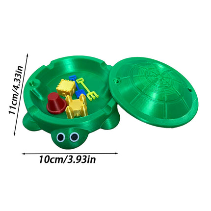 Mini Turtle Sandbox Desk Toy with  Small Tools, Mini Zen Garden Fidget Stress Relief Toys for Adults and Kids, Desktop Decor Accessories for Home and Office.