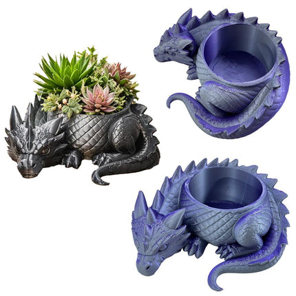 Sleeping Dragon Bowl, Fantasy Home Decor 3D Printed,Sleeping Dragon Flowerpot,Dragon Lover Gifts.