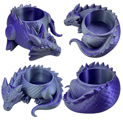 Sleeping Dragon Bowl, Fantasy Home Decor 3D Printed,Sleeping Dragon Flowerpot,Dragon Lover Gifts.