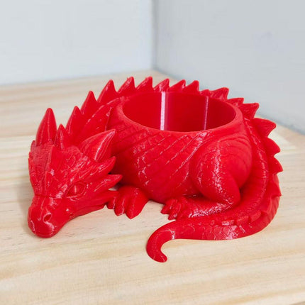Sleeping Dragon Bowl, Fantasy Home Decor 3D Printed,Sleeping Dragon Flowerpot,Dragon Lover Gifts.