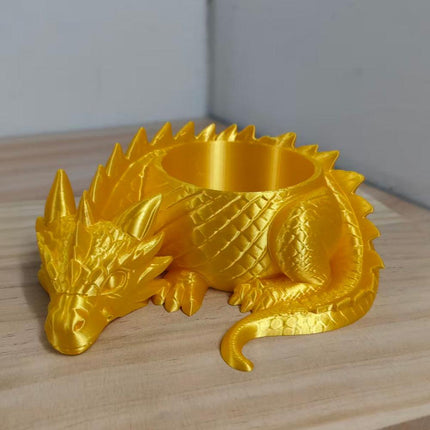 Sleeping Dragon Bowl, Fantasy Home Decor 3D Printed,Sleeping Dragon Flowerpot,Dragon Lover Gifts.