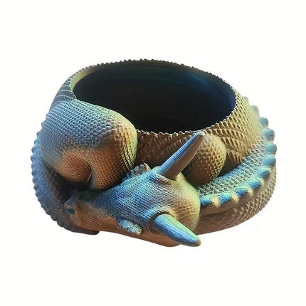 Dragon Planter, 3D Printed, Fantasy Decor, Dragon Pot, Dragon Bowl, Dragon Dish.