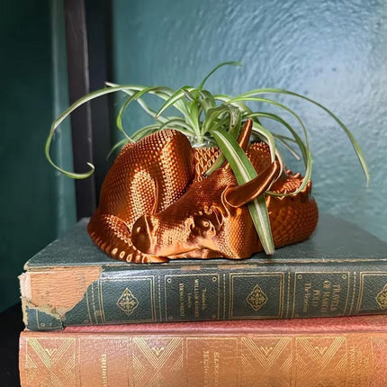 Dragon Planter, 3D Printed, Fantasy Decor, Dragon Pot, Dragon Bowl, Dragon Dish.