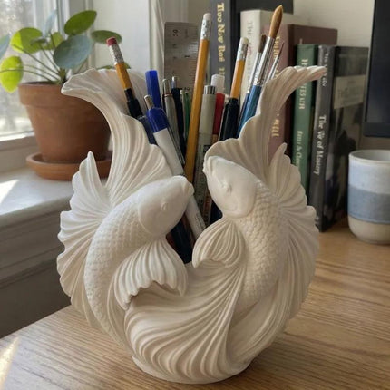 Biomorphic Flowing Sculptural Vase - Organic Wavy Modern Home Decor.