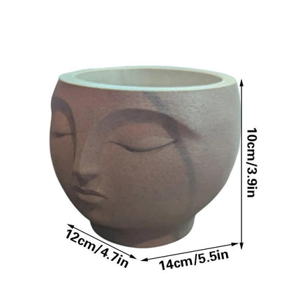 A 3D-printed, serene flowerpot, an eye-catching decorative piece for modern interior spaces. Suitable for planting small plants or succulents..