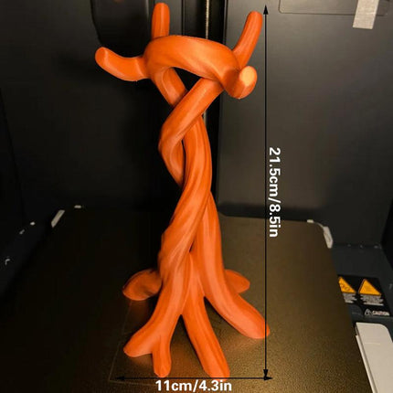 3D-printed modern headphone stand, compatible with various headphones (gaming headsets, Bluetooth headsets, etc.) Orange.