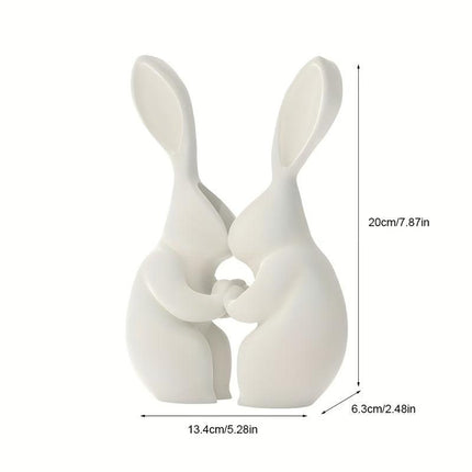 3D printed Easter bunny vase, ceramic-look plastic vase.black..