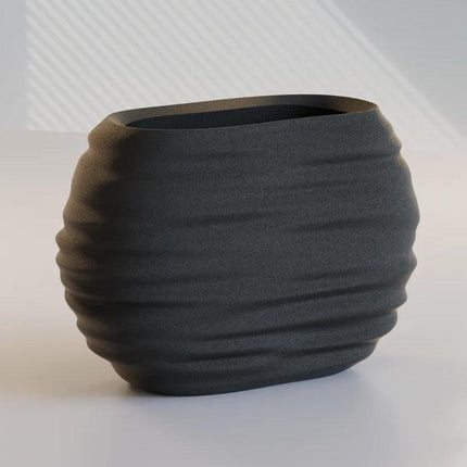 3D Printed Modern Pen Holder and Brush Cup - Black.