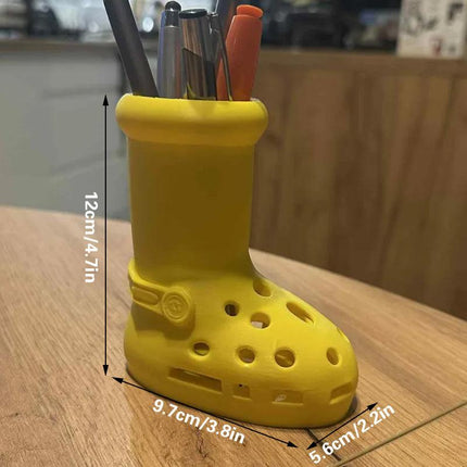 Yellow Crocs Boot Pen Holder – A Fun Desktop Organizer.