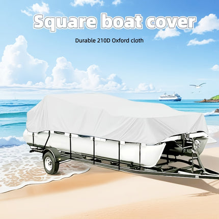 Trailerable Boat Cover – Heavy Duty Waterproof Tarp with Storage Bag, Designed for V-Hull, Fish & Ski, Runabout, Bass & Fishing Boats,17-20FTBlack.
