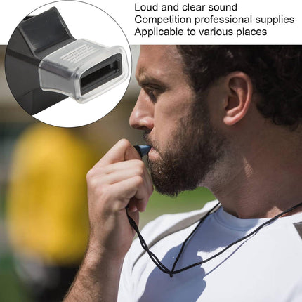 100 Pack Pea-less Plastic Whistles with Lanyards, Loud Crisp Sound Sports Whistle for Coaches, Referees & Officials, Durable Lightweight Outdoor Training Equipment.