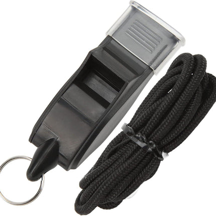 100 Pack Pea-less Plastic Whistles with Lanyards, Loud Crisp Sound Sports Whistle for Coaches, Referees & Officials, Durable Lightweight Outdoor Training Equipment.