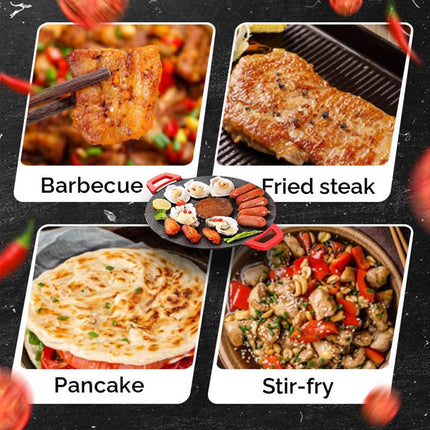 Smokeless Indoor Electric Grill & Nonstick Griddle – Compact, Fast-Heating Tabletop Grill for Steaks, Burgers, Pancakes, BBQ, and Everyday Indoor Cooking.