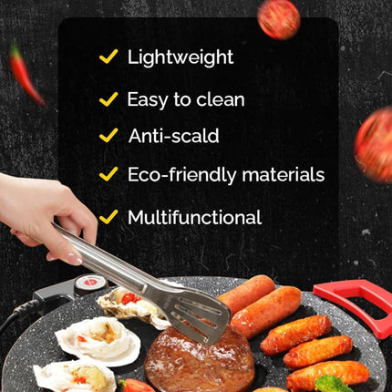 Smokeless Indoor Electric Grill & Nonstick Griddle – Compact, Fast-Heating Tabletop Grill for Steaks, Burgers, Pancakes, BBQ, and Everyday Indoor Cooking.