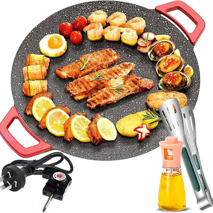 Smokeless Indoor Electric Grill & Nonstick Griddle – Compact, Fast-Heating Tabletop Grill for Steaks, Burgers, Pancakes, BBQ, and Everyday Indoor Cooking.