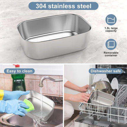 Electric Heated Lunch Box for Men/Women Home 80W Portable Food Warmer with 110V-250V Stainless Steel Leakproof Container for Work Travel Jobsite Camping Christmas White Elephant Gifts.