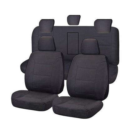 Seat Covers for ISUZU D-MAX 06/2012 - ON DUAL CAB CHASSIS UTILITY FR CHARCOAL ALL TERRAIN.