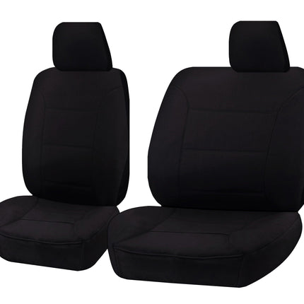Seat Covers for MAZDA BT-50 B22P/Q-B32P/Q UP SERIES 10/2011 ? 2015 SINGLE CAB CHASSIS FRONT BUCKET + _ BENCH BLACK CHALLENGER.