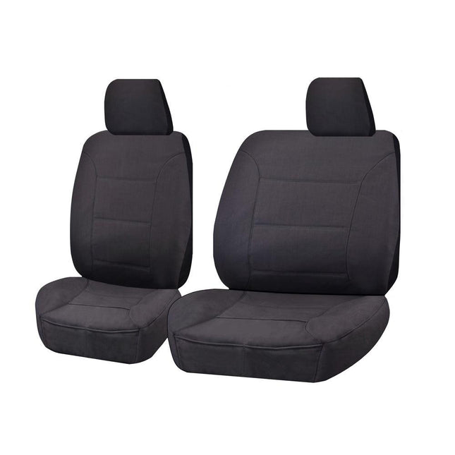 Seat Covers for HOLDEN COLORADO RG SERIES 06/2012 - 2016 SINGLE CAB CHASSIS UTILITY FRONT BUCKET + _ BENCH CHARCOAL CHALLENGER.