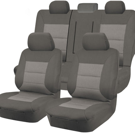 Seat Covers for TOYOTA HIACE CREW VAN LWB 02/2019 -ON 2 ROWS PREMIUM GREY.