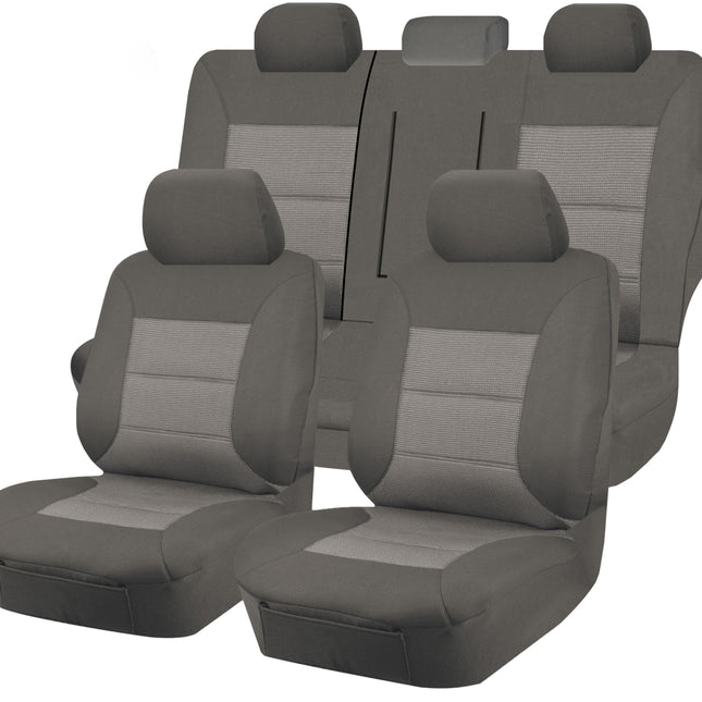 Seat Covers for TOYOTA HIACE CREW VAN LWB 02/2019 -ON 2 ROWS PREMIUM GREY.