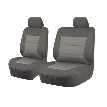 Seat Covers for MAZDA BT-50 B22P/Q-B32P/Q UP SERIES 10/2011 ? 2015 SINGLE CAB CHASSIS FRONT BUCKET + _ BENCH GREY PREMIUM.