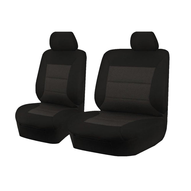 Seat Covers for ISUZU D-MAX 06/2012 - 2016 SINGLE CAB CHASSIS UTILITY FRONT BUCKET + _ BENCH BLACK PREMIUM.