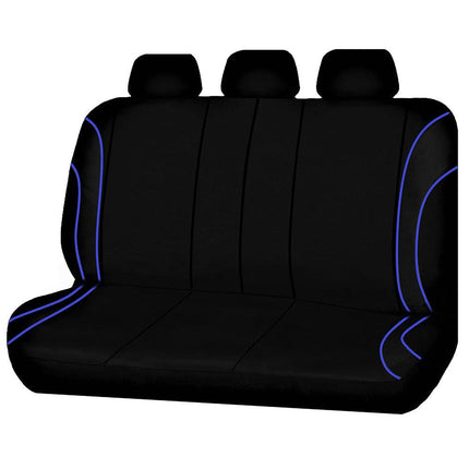 Universal Strident Rear Seat Covers Size 06/08S | Blue Piping.