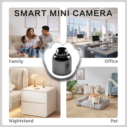 3pcs Mini Wireless Surveillance Camera with 2.4G WiFi, HD 1080P, Supports 64GB Cards, Night Vision, Audio, USB Power, Remote View, Wide-angle, Easy To Carry, for Home, Pet, Bedroom, Black Fridays.（Optional monitoring card set）.