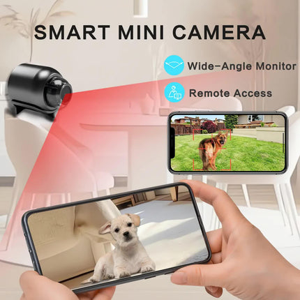 3pcs Mini Wireless Surveillance Camera with 2.4G WiFi, HD 1080P, Supports 64GB Cards, Night Vision, Audio, USB Power, Remote View, Wide-angle, Easy To Carry, for Home, Pet, Bedroom, Black Fridays.（Optional monitoring card set）.
