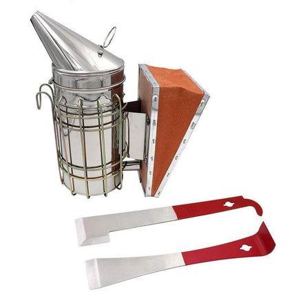 3Pcs Beekeeping Tools Kit For Beekeeper Bee Hive Smoker J Hook Hive Tools.