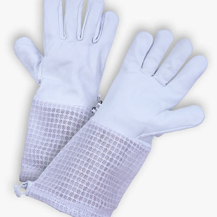 Beekeeping Bee Gloves Goat Skin 3 Mesh Ventilated Gloves-2XL.